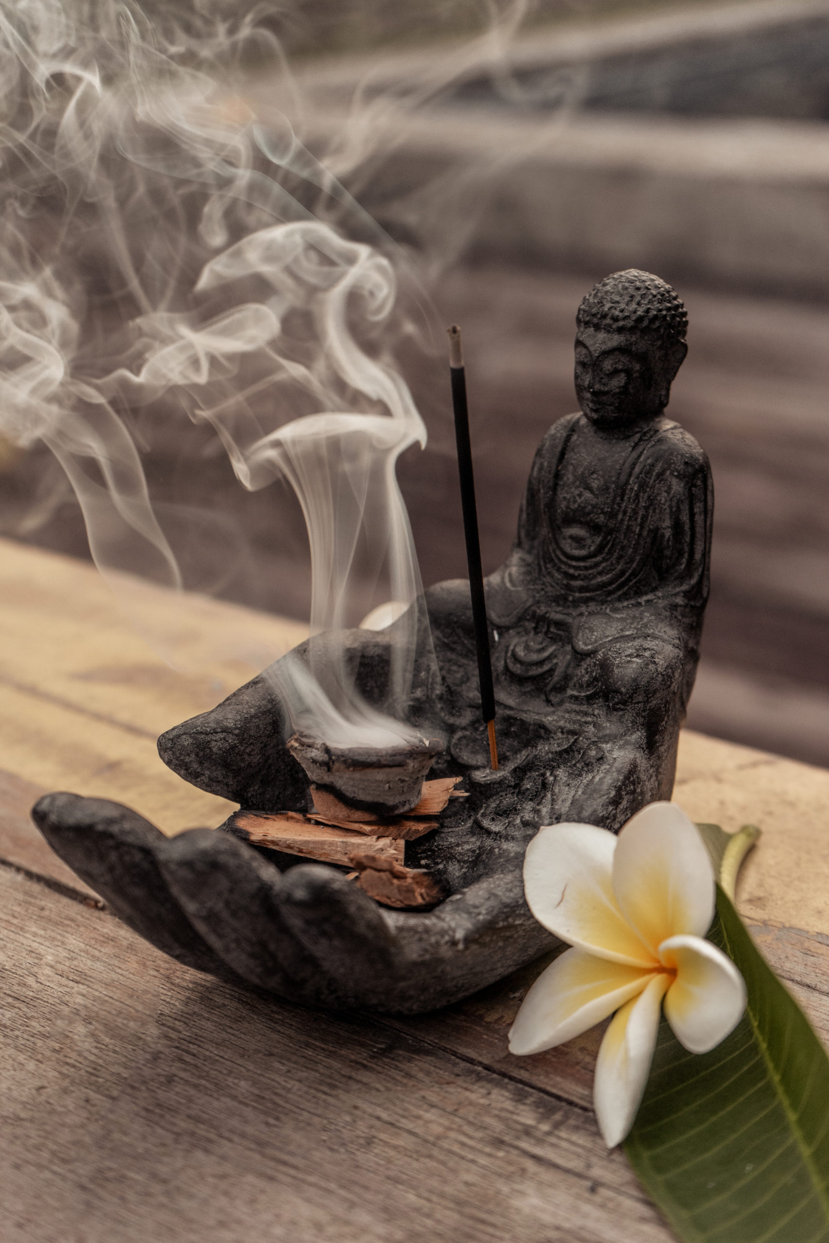 Podstawka HAND BUDDA - grafitowa - obrazek 2